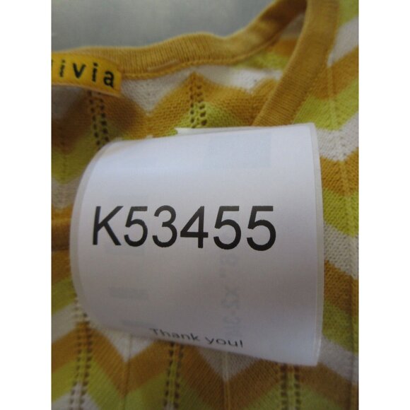 Alice Olivia Dress XS A-Line Mini Pullover Chevron Puff Sleeve - Picture 11 of 11